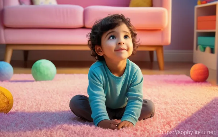 소피루비의 색채 심리학 - **Prompt 1: The Magic of Animation Colors and Children's Emotions**
"A young child, fully clothe...