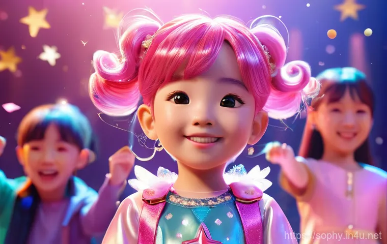 소피루비 애니메이션 산업 기여 - **Prompt 1: Sophie Ruby's Award-Winning Moment**
A vibrant, high-quality Korean 3D animation sty...
