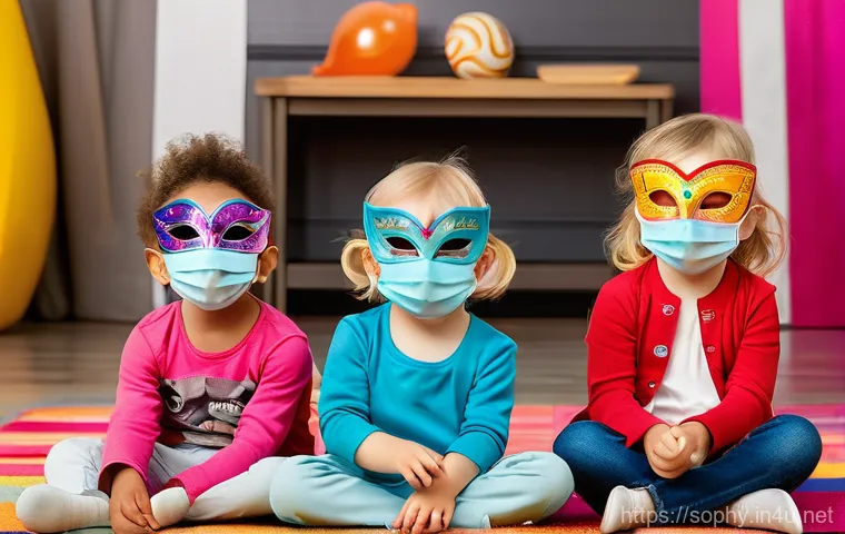 소피루비 가면 만들기 - A warm, inviting scene of a parent and a child (around 5-7 years old) sitting together at a crafting... 소피루비 가면 만들기 - A warm, inviting scene of a parent and a child (around 5-7 years old) sitting together at a crafting...